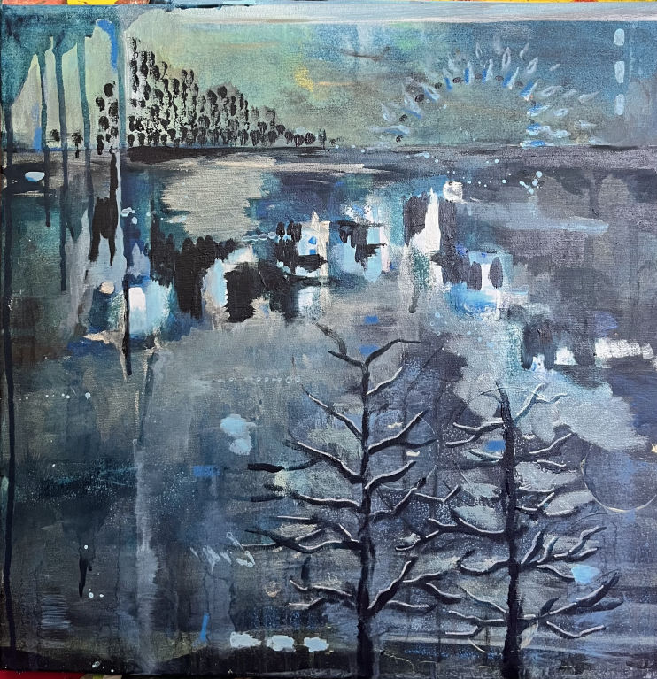 Poussière d'hiver, œuvre originale contemporaine d'Artemya, réalisée en Suisse.